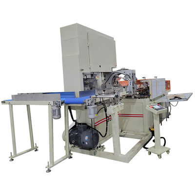 Volledig automatische doorsnede 150-400mm maxi papier handdoek rol band zagen snijmachine