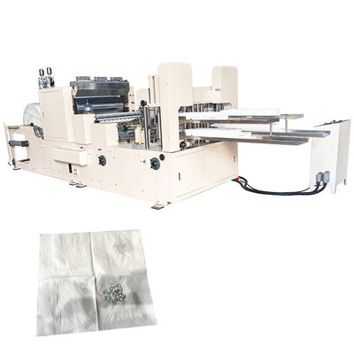 Goede snelheid vier dekken servet servet papier vouwmachine met 2 kleuren drukken