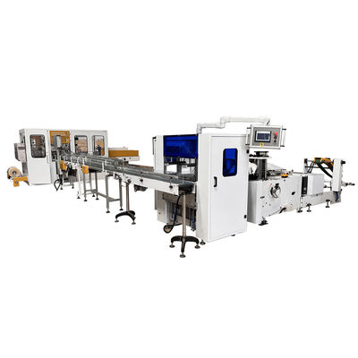 Automatische overbrengingsseparator volledig servet weefsel machine productielijn naar verpakkingsmachine