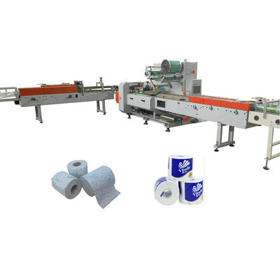 Eenvoudige toiletpapierrol verpakkingsmachine voor weefselfabriek gebruik 100-200pakks/min