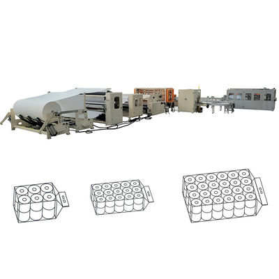 Volledig automatische 48 rollen Bundle Packing Small Toilet Paper and Kitchen Towel Roll Machine Productielijn voor Zuid-Amerikaanse tissue paper bedrijven